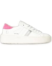 Date - Hill Low Platform Leather Sneakers - Lyst