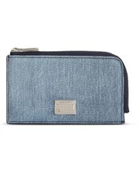 Dolce & Gabbana - Nubuck Denim Card Holder - Lyst
