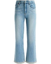 Alice + Olivia - Jeans A Gamba Ampia Con Decorazione Ora - Lyst