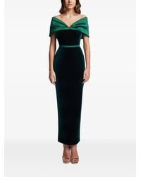 Cristallini - Off-Shoulder Velvet Maxi Dress - Lyst