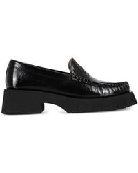 Paloma Barceló - 45Mm Crinkled Leather Loafers - Lyst