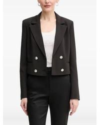 Guess - Double-Breasted Button-Detail Blazer - Lyst