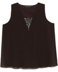 Marina Rinaldi - Embellished Blouse - Lyst
