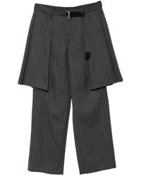 Sacai - Pantalones A Rayas Diplomáticas - Lyst