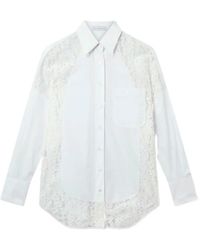 Stella McCartney - Lace-Panelled Cotton Shirt - Lyst