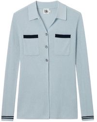 B+ AB - Ribbed-Knit Button-Up Cardigan - Lyst
