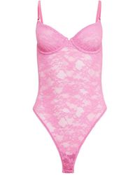 Fleur du Mal - Le Stretch Lace Bodysuit - Lyst
