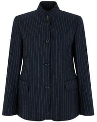 Slowear - Pinstripe-Print Single-Breasted Blazer - Lyst