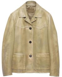 Prada - Leren Jack - Lyst