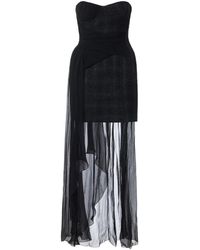 Elisabetta Franchi - Tweed Mini Dress With Sash - Lyst