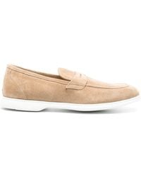 Kiton - Contrasting-sole Suede Loafers - Lyst