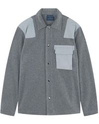 Paul & Shark - Panelled Fleece Shirt - Lyst