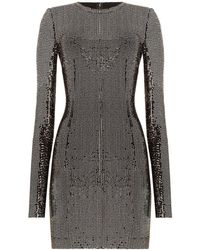 Dolce & Gabbana - Sequin Metallic Mini Dress - Lyst