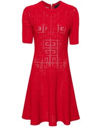 Givenchy - 4g-jacquard Knitted Dress - Lyst