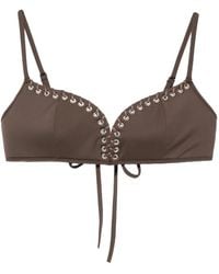 Ludovic de Saint Sernin - Eyelet Lace-Up Bikini Top - Lyst