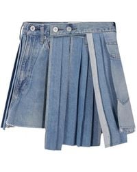 Kuro - Mark Xiii Pleated Denim Skirt - Lyst