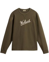 Woolrich - Embroidered-Logo Cotton T-Shirt - Lyst