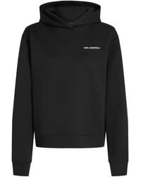 KARL LAGERFELD - Hooded Long-Sleeves Sweater - Lyst