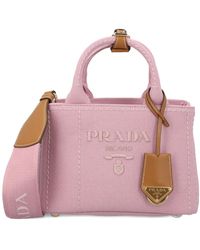 Prada - Mini Cotton Tote Bag - Lyst