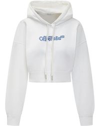 Off-White c/o Virgil Abloh - Crop Sweatshirt With Embroidered Logo - Lyst