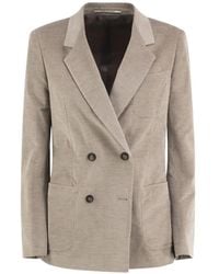 Tagliatore - Double-Breasted Ribbed-Texture Suit Jacket - Lyst