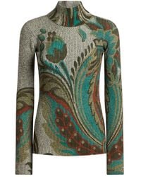 Etro - Corno Colorato Marrone Acetate Sunglasses - Lyst