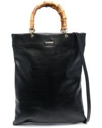 Jil Sander - Tote Bag With Bamboo Handles - Lyst