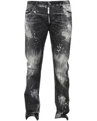 DSquared² - Belt-Loop Bleached-Effect Jeans - Lyst