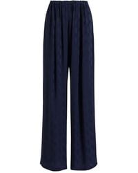 Alberta Ferretti - Elastic-Waistband Trousers - Lyst
