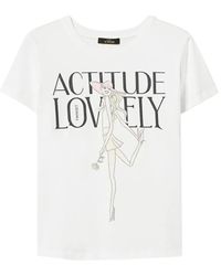 Twinset - T-Shirt Mit Grafischem Print - Lyst