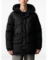 Aeronautica Militare - Hooded Padded Coat - Lyst