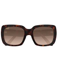 Maui Jim - Tortoiseshell Square Sunglasses - Lyst
