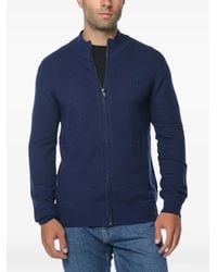 Trussardi - Cardigan Zippé En Maille Piquée - Lyst