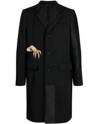 Undercover - Bead-embellished single-breasted coat - Lyst