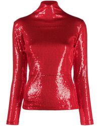 Atu Body Couture - Sequinned High-neck Top - Lyst