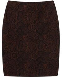 Stella McCartney - Snakeskin-Print Pencil Midi Skirt - Lyst