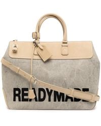 READYMADE - Logo-Print Contrast-Panel Holdall Bag - Lyst