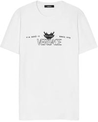 Versace - Graphic Print T-Shirt With Flame Motif - Lyst