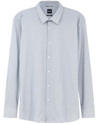 BOSS - Micro-Pattern Slim-Fit Shirt - Lyst
