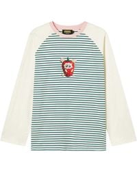Mini Cream - Strawberry-Print Striped Top - Lyst
