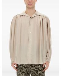 A.I.E. - Gathered Buttoned Shirt - Lyst