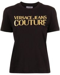 Versace - | T-shirt logo | female | NERO | XS - Lyst