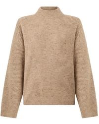 Brunello Cucinelli - Ribbed-Knit Mock-Neck Sweater - Lyst