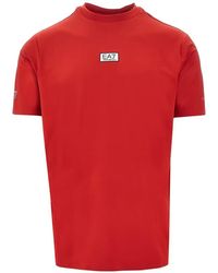 EA7 - T-Shirt Met Logodetail - Lyst