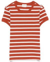 Closed - Striped Rib-Knit T-Shirt - Lyst