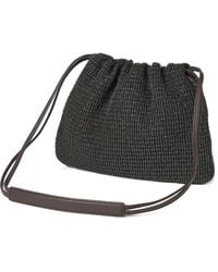 Brunello Cucinelli - Net Embroidery Drawstring Shoulder Bag - Lyst