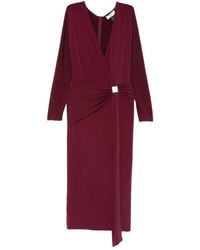 Nissa - Crystal-Detail Midi Dress - Lyst