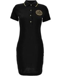Versace Jeans Couture - Polo Dress With Embroidered Logo - Lyst