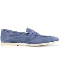 Kiton - Square-toe Suede Loafers - Lyst