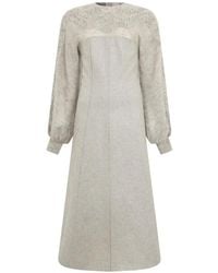 Alberta Ferretti - Long-Sleeve Midi Dress - Lyst